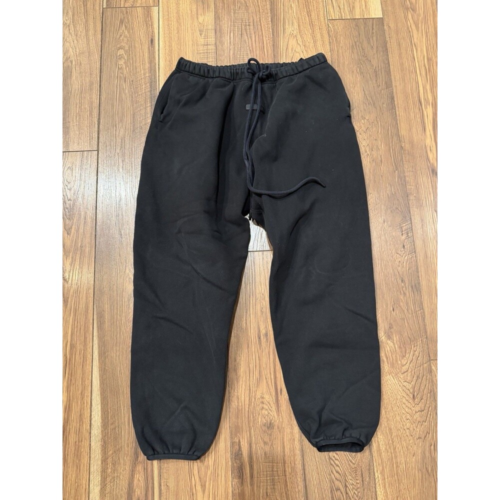Black Essentials fear of god Sweatpants Joggers 100% Authentic Sz L